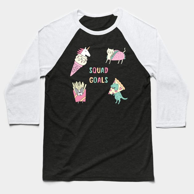 Squad Goals Baseball T-Shirt by RainbowAndJackson